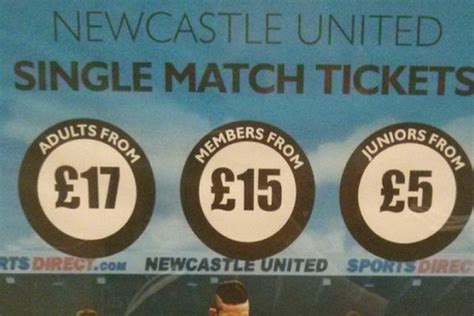 newcastle football match tickets